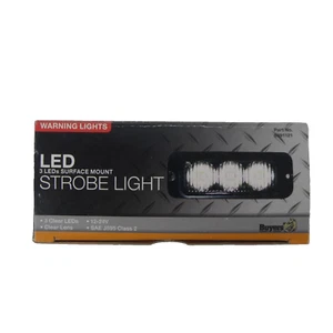 New Buyers 8891121 LED Rectangular Car Truck Clear Strobe Light 12-24VDC, 3 LEDs - Picture 1 of 6