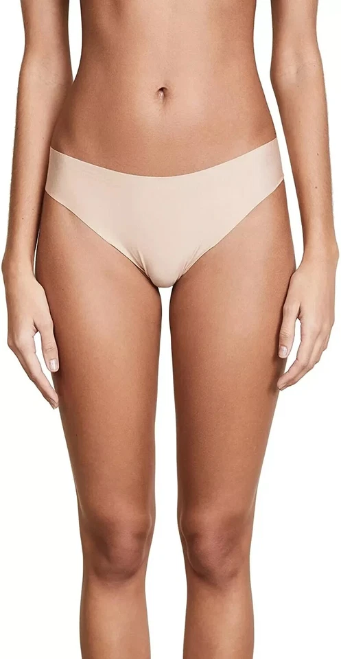 Commando Women's 242787 Butter Mid Rise Thong Underwear Nude Size M