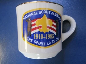 Vintage Boy Scout Coffee Mug / National Scout Jamboree The Spirit Lives On 1910- - Bild 1 von 4