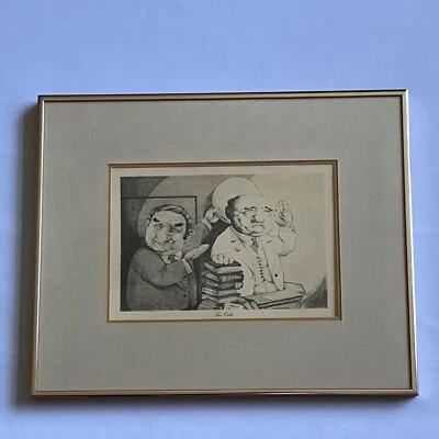 Impresión artística vintage de Charles Bragg “The Oath” enmarcada en metal dorado Foto 1 de 4