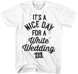Billy Idol It's A Nice Day For A White Wedding Men's T Shirt Punk Music Merch - Picture 1 of 5