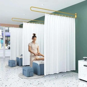 200cm Room Divider Panel Privacy Screen Partition Divider Salon Beauty Spa+Pole - Picture 1 of 12
