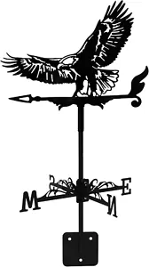 Black Eagle Wind Weathervane for Roofs, Sheds, and Garden Decoration - Picture 1 of 6