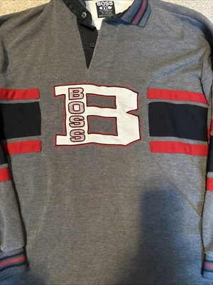 Sudadera Vintage Boss Para Hombre XXL Gris Pullover Suéter Elevado “B” Foto 1 de 4
