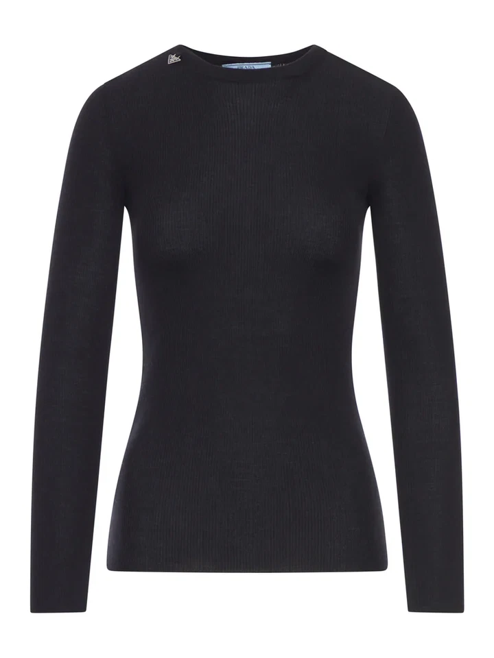 PRADA Black Wool Sweater New & Authentic - Image 1 of 1