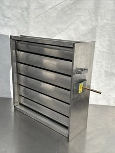 24x24in Aluminum Fan Shutter Airflow Damper Commercial Grade HVAC - Picture 1 of 4