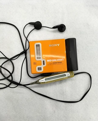 Sony MD Walkman MZ-E77 Minidisc Portable Player Orange Getestet Japan - Bild 1 von 2