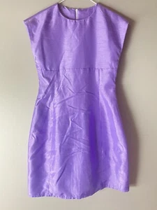 Beautiful Handmade Solid Purple Girls Dress 14/16 Elegant Sophisticated  - Picture 1 of 11