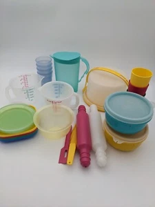 Vintage Tupperware Kids Assortment - Mini Party, Measuring Cups, 8 Drinking Cups - Picture 1 of 10