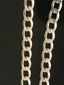 Sterling Silver Nickel Free Curb Chain, Diamond Cut Necklace (18" 3.5 mm, 5.9 g) - Picture 1 of 4