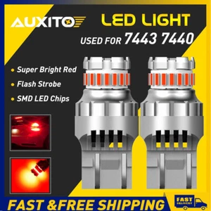 2X T20 7443 7440 AMBER WHITE RED LED BRAKE STOP TAIL LIGHT BULB GLOBE BRIGHT 12V - Picture 1 of 92