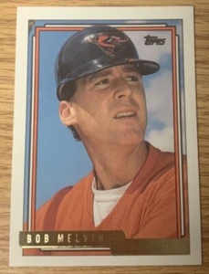 Bob Melvin 1992 Topps Gold Baltimore Orioles Baseball Card #733 - Picture 1 of 2