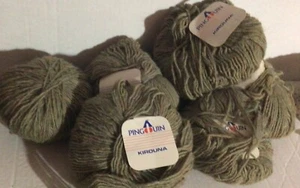 Pingouin Kirouna Wool Blend Yarn Taupe Lot of 7 Balls - Picture 1 of 3