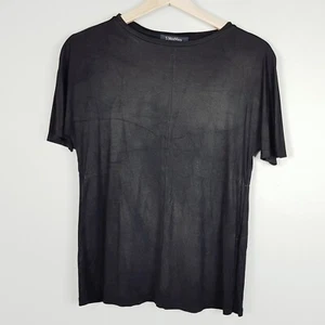 'S MAX MARA Womens Size S or 10 Shimmering Black Short Sleeve Top - Picture 1 of 6