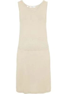 Neu Pullunder mit Ajoursmuster A-Linie Gr. 48/50 Sand Damen-Pullover ohne Ärmel - Bild 1 von 1