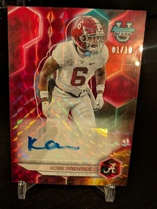Kobe Prentice Red Geometric Auto /10 2023 Bowmans Best U Chrome University - Foto 1 di 2