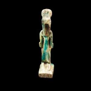 Antikes ägyptisches Steinamulett Falkenhorus Figur "GOTT des Königtums & HIMMELS" - Bild 1 von 5