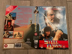 STEEL DAWN - VIRGIN VIDEO - VHS TAPE COVER - BIG BOX - Picture 1 of 1