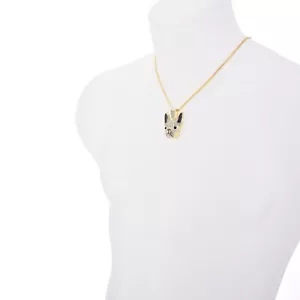 Iced French Bulldog Gold Silver Plated Pendant 20" Cuban Chain Necklace CP 1741 - Picture 1 of 13