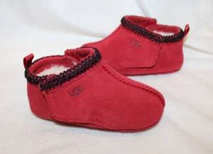 NIB UGG Infant Tasman Suede Boots Red 4/5 12-18 Months - Picture 1 of 6