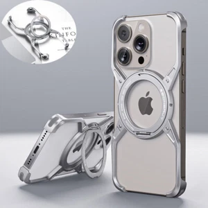MagSafe Ständer Aluminiumlegierung Rahmenlos Handyhülle für iPhone 16 15 14 13 Pro Max - Bild 1 von 19