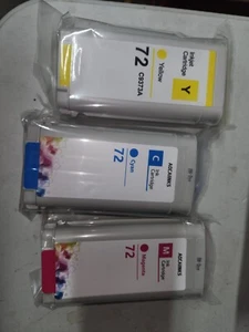 Ink Cartridge Replaces HP 72 Designjet Magenta Cyan Yellow - Afbeelding 1 van 1