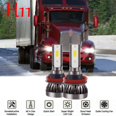 Kits de bombillas LED de haz bajo H11 blancas de 2 piezas para Kenworth T370 T660 T600 T270 T800 T470 Foto 1 de 4