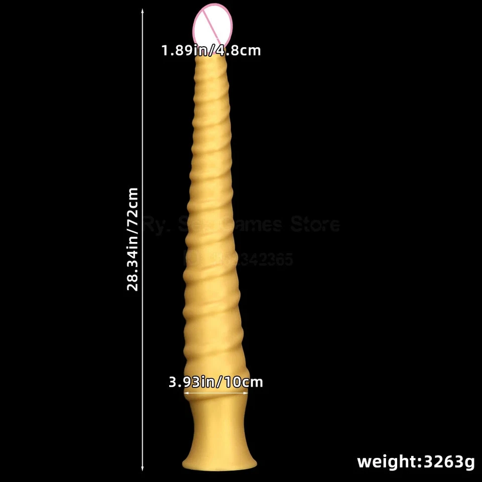 Consolador Anal 72x10cm Súper Largo y Grande Plug Dilatación Anal Espiral Anal Juguetes Sexuales Foto 1 de 4