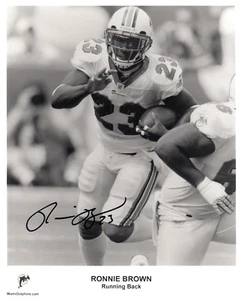 Miami Dolphins Ronnie Brown Signed 8x10 Photo COA - Picture 1 of 1