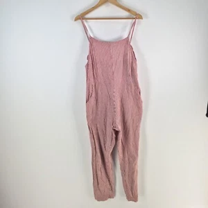 Rue Stiic womens jumpsuit size M aus 10 red striped sleeveless cotton 104180 - Picture 1 of 11