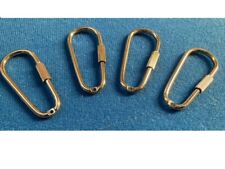 Wholesale Joblot X 50 Nickel Carabiner Screw Type Keyring Key Ring Hook Clips