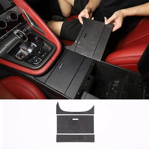 Real Carbon Fiber Center Console Panel Trim cover Fits Jaguar F-TYPE 2013-24 - Picture 1 of 21
