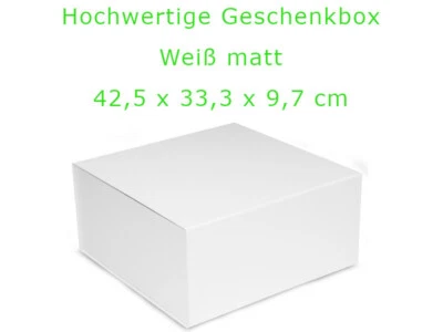 Geschenkkarton / Geschenkbox / Magnetbox UNI WEIß matt in 42 x 33 10 cm - Bild 1 von 2