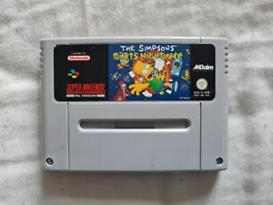 THE SIMPSONS BART'S NIGHTMARE Super Nintendo NES SNES UK / EUROPEAN PAL Version - Picture 1 of 3