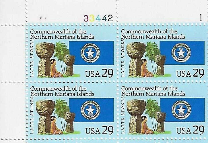 US Northern Mariana Islands 29c Stamp Plate Block of 4 Scott #2804 - Image 1 of 1