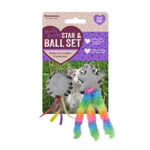 Rosenholz | Katzenspielzeug | Moody Moggy Star & Ball Set - Fördert Bewegung & Beweglichkeit - Bild 1 von 3