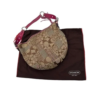 Borsa a mano Coach vintage pelle rosa pelle di serpente esotica 2005 Y2K C05Q-3688 - Foto 1 di 9