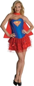 Rubies Secret Wishes Sexy Supergirl Corset Tutu Costume, Red Blue NWT 38 bust - Picture 1 of 1