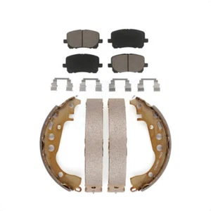 Front Rear Ceramic Brake Pads And Drum Shoes Kit For Toyota Corolla KCN-100455 - Picture 1 of 2