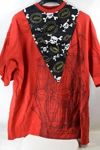 T-shirt Miskeen Originals arte a tema pirata, rossa, resistente, 3XL  - Foto 1 di 5