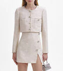 Self-Portrait Polyester Tweed Sequins Long Sleeves Coat Top/Mini Dress Ladies 