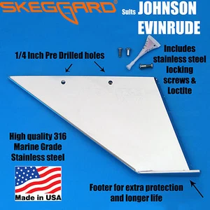 Guardabarros JOHNSON/EVINRUDE 40-50HP 4 tiempos (por Suzuki), protector Skeg - Imagen 1 de 9
