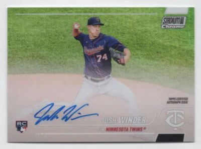 2022 TOPPS STADIUM CLUB CHROME AUTO JOSH WINDER Minnesota Twins #156 - Image 1 of 2