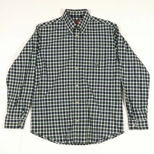 Roper Button Down Shirt Boys XL Blue Green Check Long Sleeve Pocket Cotton - Picture 1 of 12