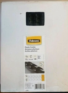 Fellowes 52367 Plastic Comb Bindings, 3/4" Diameter, 150 Sheet Capacity 100 PACK - Picture 1 of 5