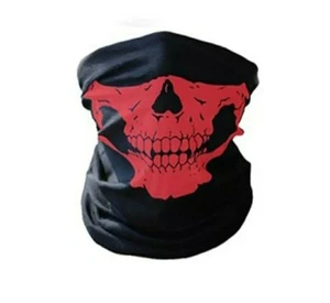 Totenkopf Neopren (rot) Gesichtsmaske Hals Gamasche * kostenloser USPS-Versand * USA Verkäufer - Bild 1 von 1