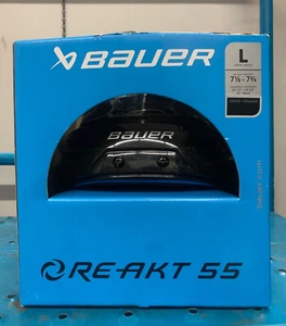 Bauer Re-Akt 55 Hockey Helmet | Ice HECC CSA Senior SR Adult Black Large Reakt - Picture 1 of 13