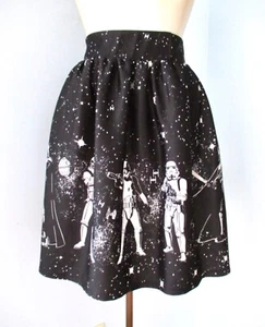 Her Universe Star Wars Darth Vader Stormtrooper Black Swing Skirt Poly 14 - 16 - Picture 1 of 6