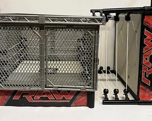WWE Raw Smackdown Cage Match mit 2 Ringen Break Away Käfig Zubehör - Mattel - Bild 1 von 11