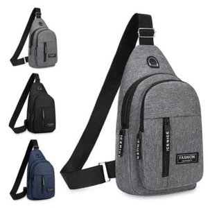 Men's Large Crossbody Bag Backkpack Water-resistant Lightweight Travel Ches S1P1 - Picture 1 of 21